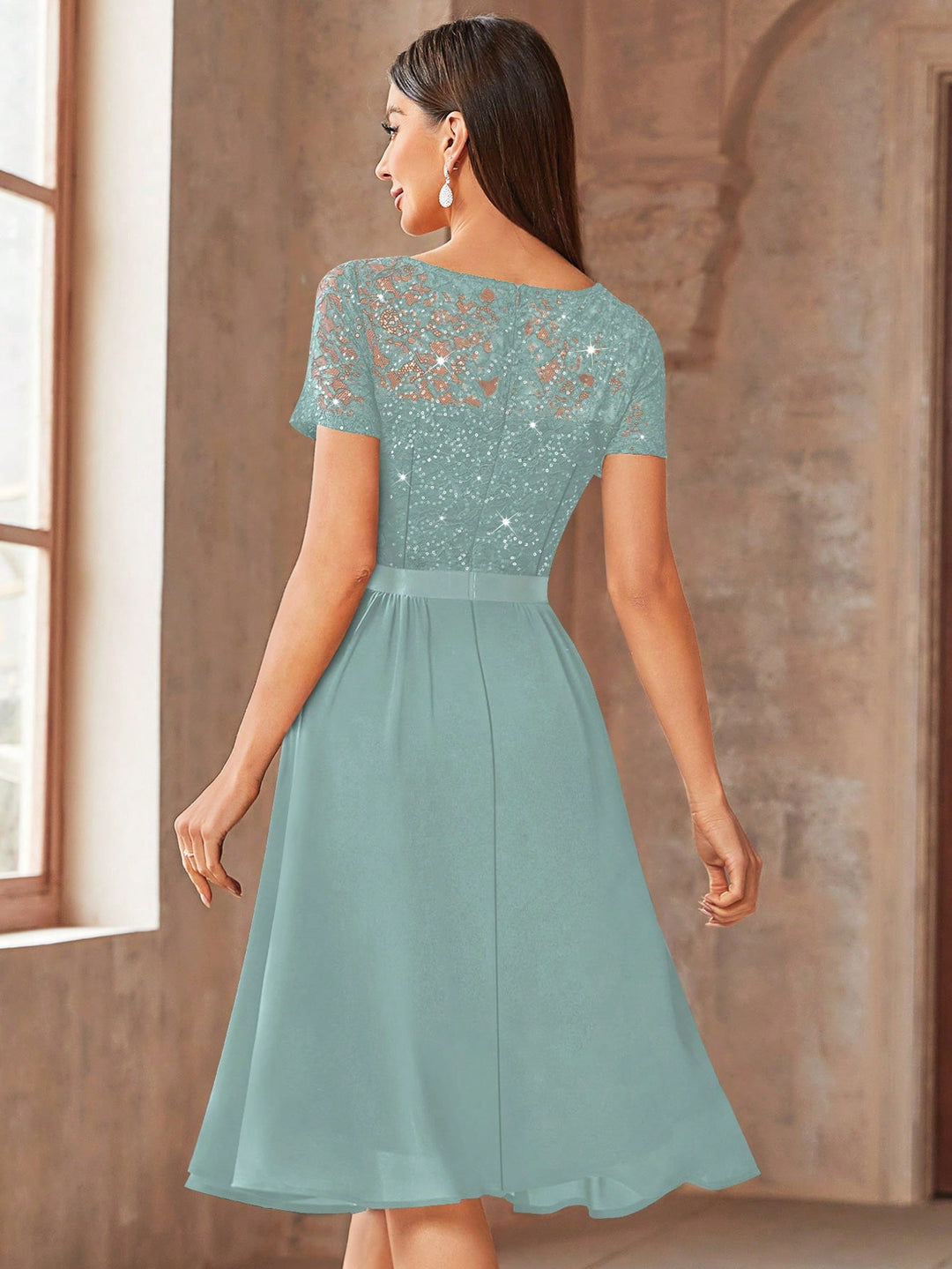 Rochie midi SHEIN, turcoaz