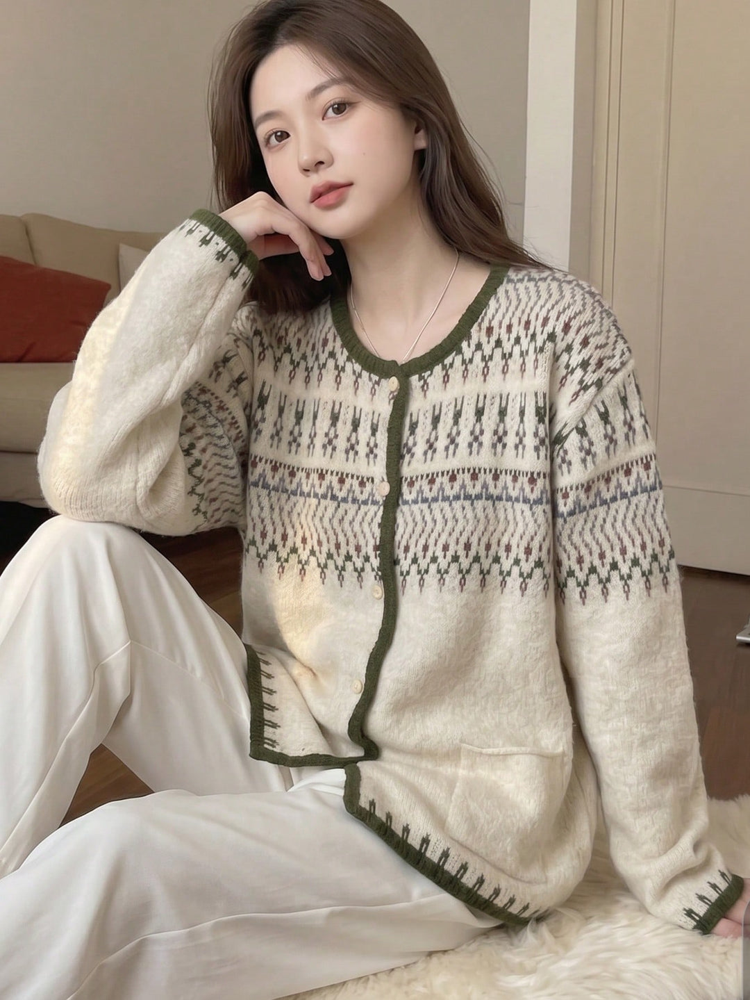 Cardigan SHEIN, portocaliu