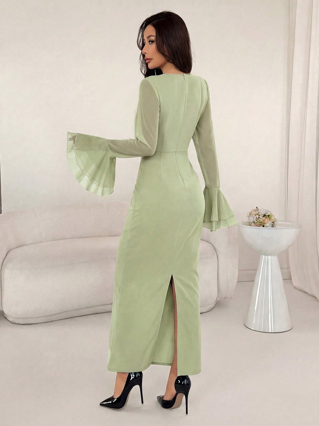 Rochie maxi SHEIN, verde