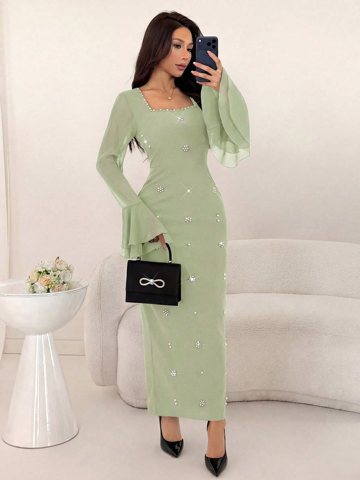Rochie maxi SHEIN, verde