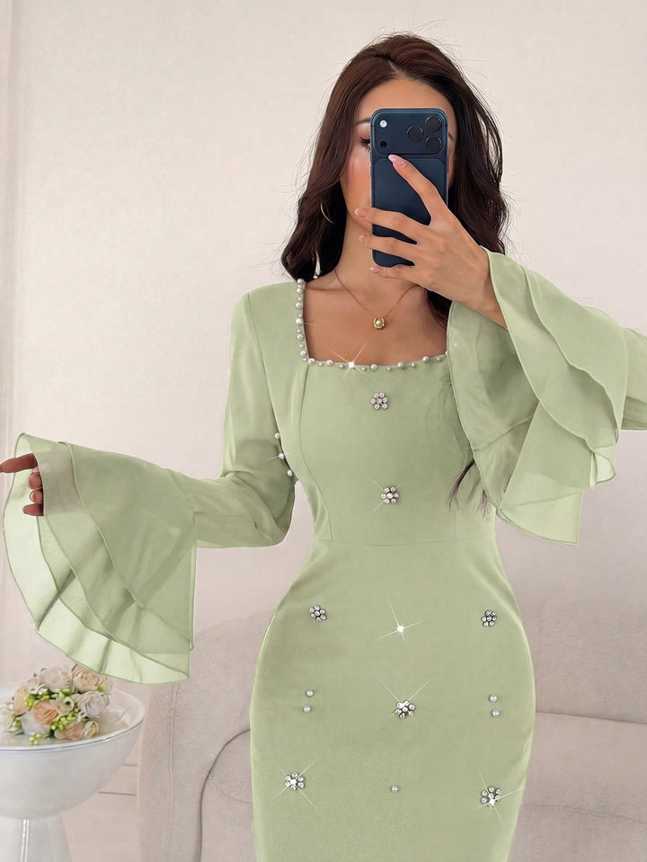 Rochie maxi SHEIN, verde