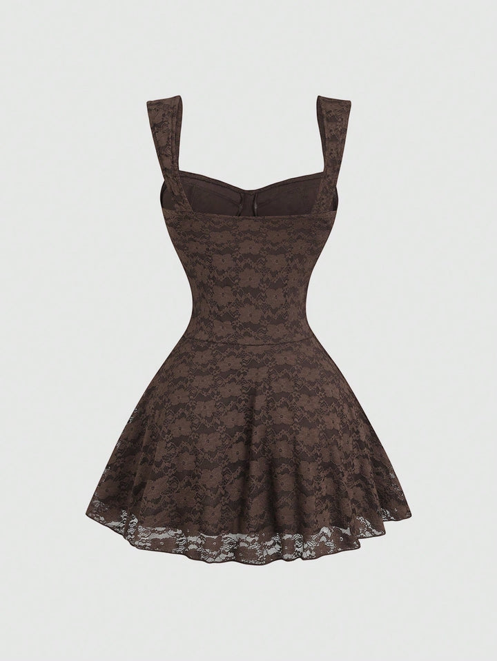 Rochie scurtă SHEIN, maro