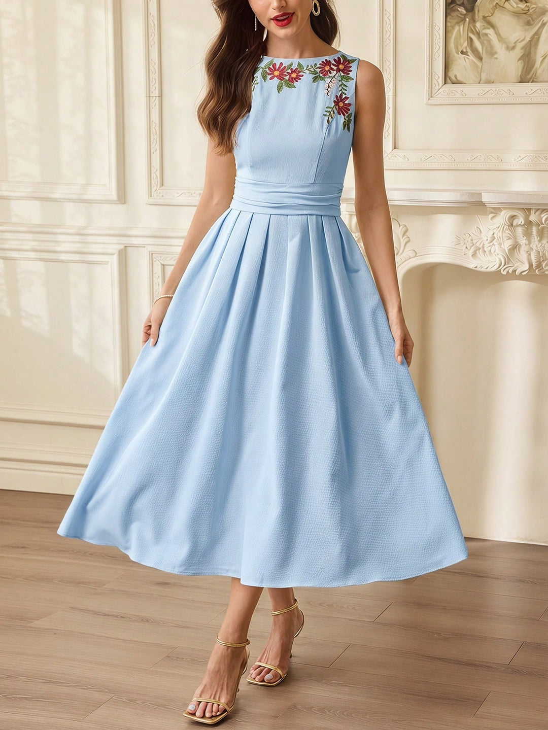 Rochie maxi SHEIN, albastru