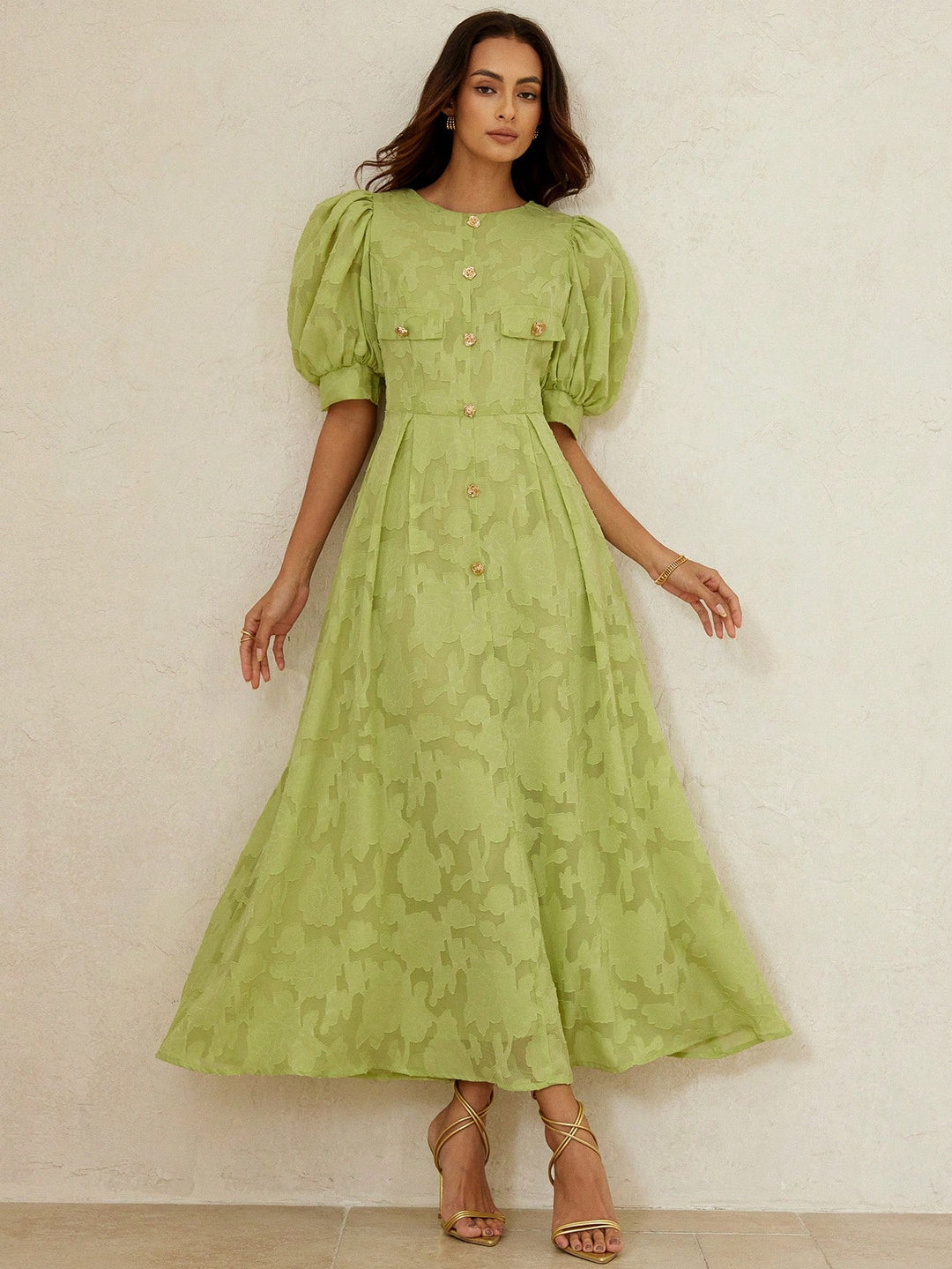 Rochie maxi SHEIN, verde