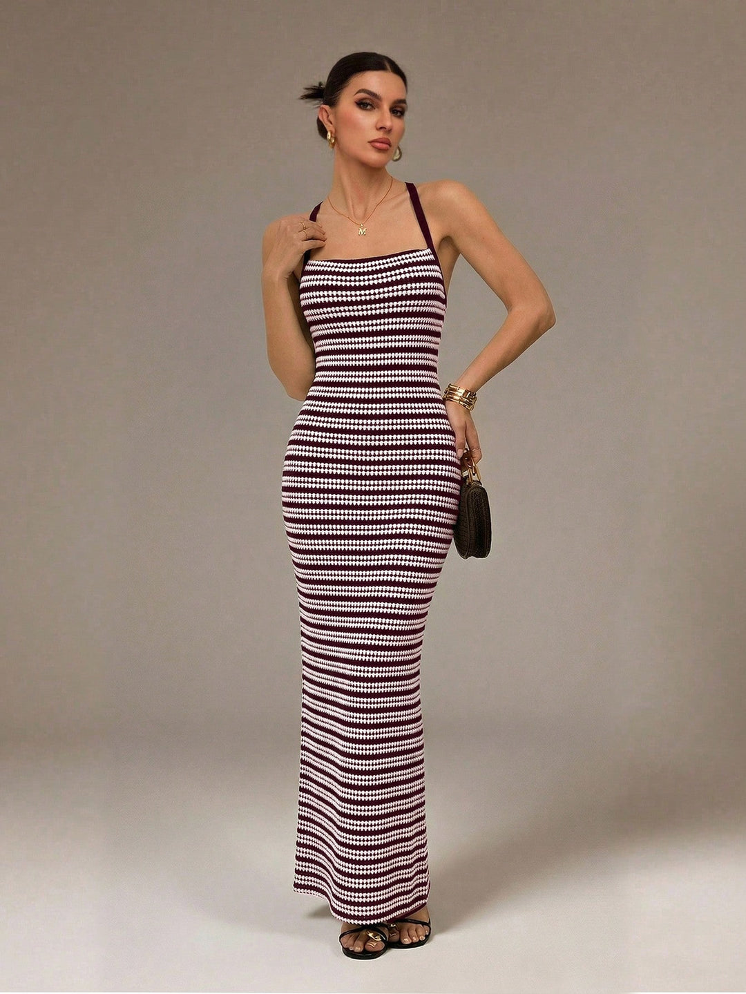 Rochie maxi SHEIN, vișiniu