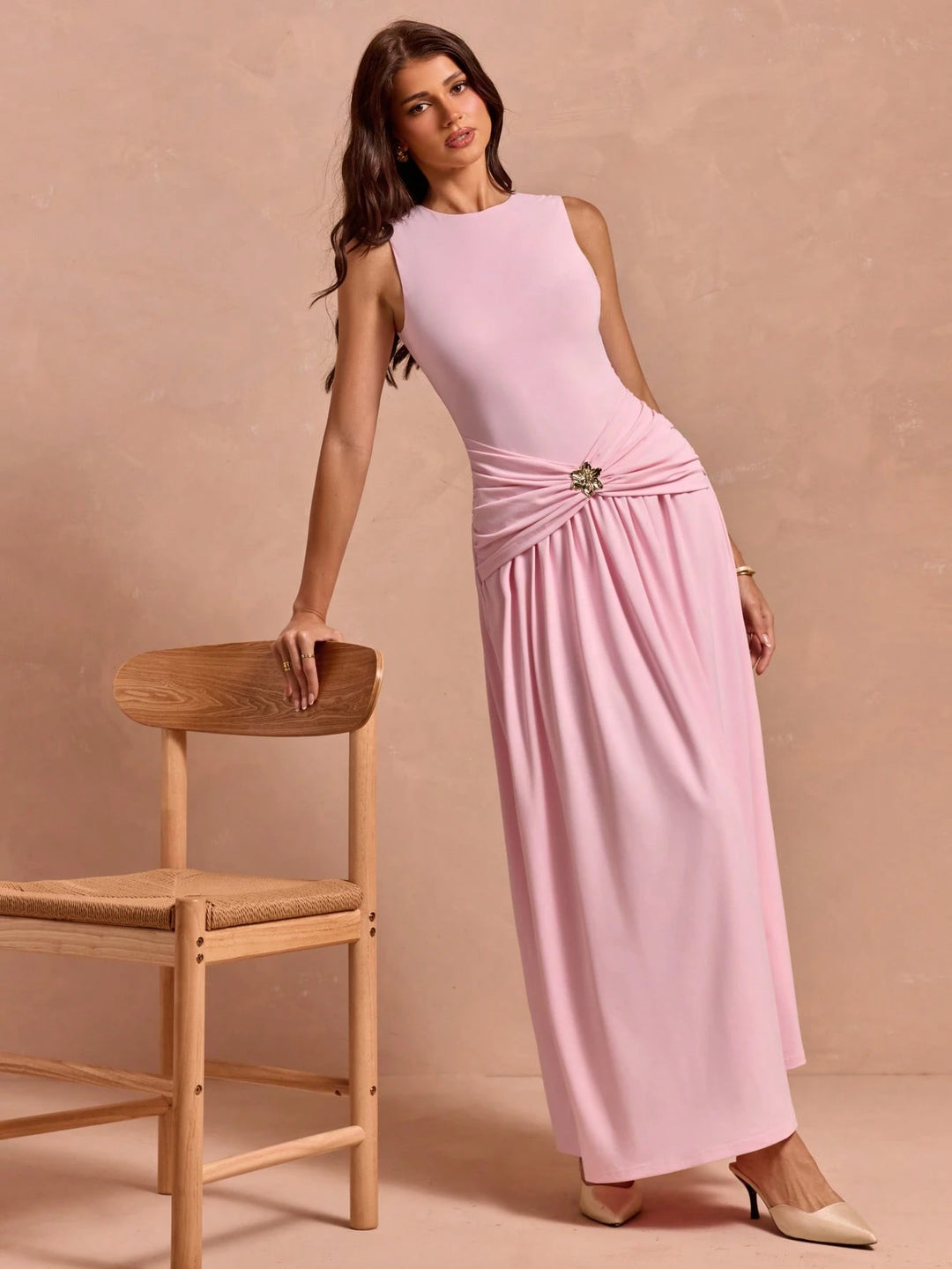 Rochie maxi SHEIN, roz