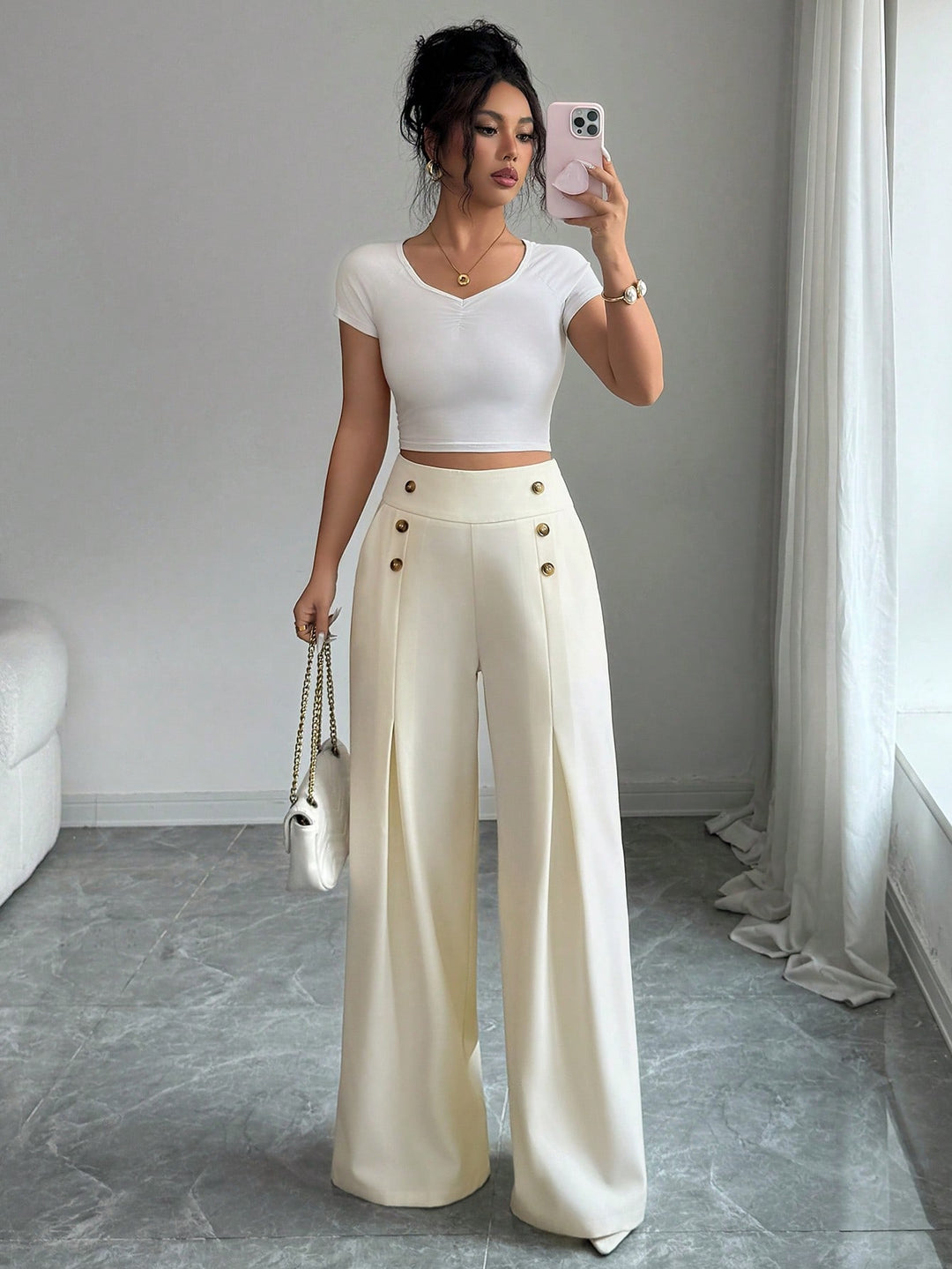 Pantaloni SHEIN, bej