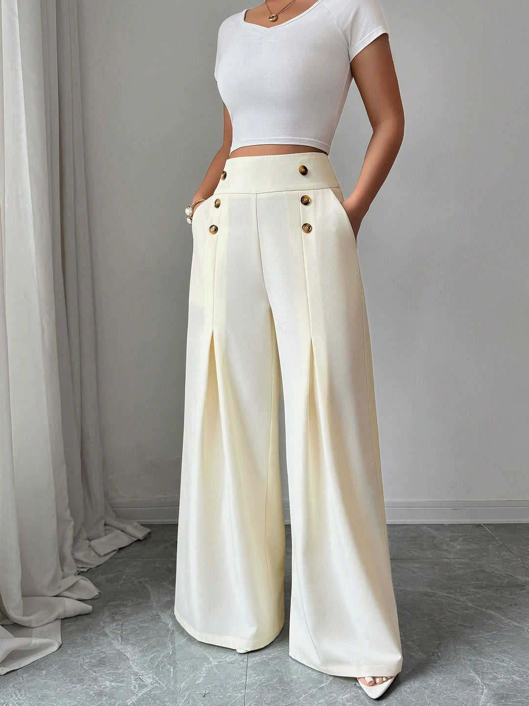 Pantaloni SHEIN, bej