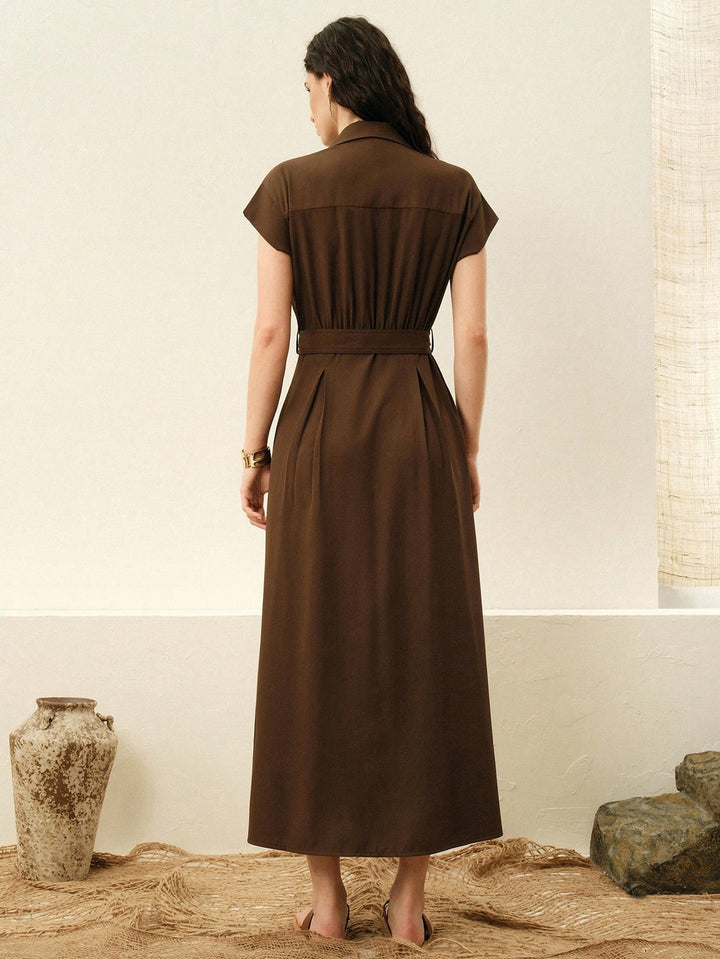 Rochie maxi SHEIN, maro