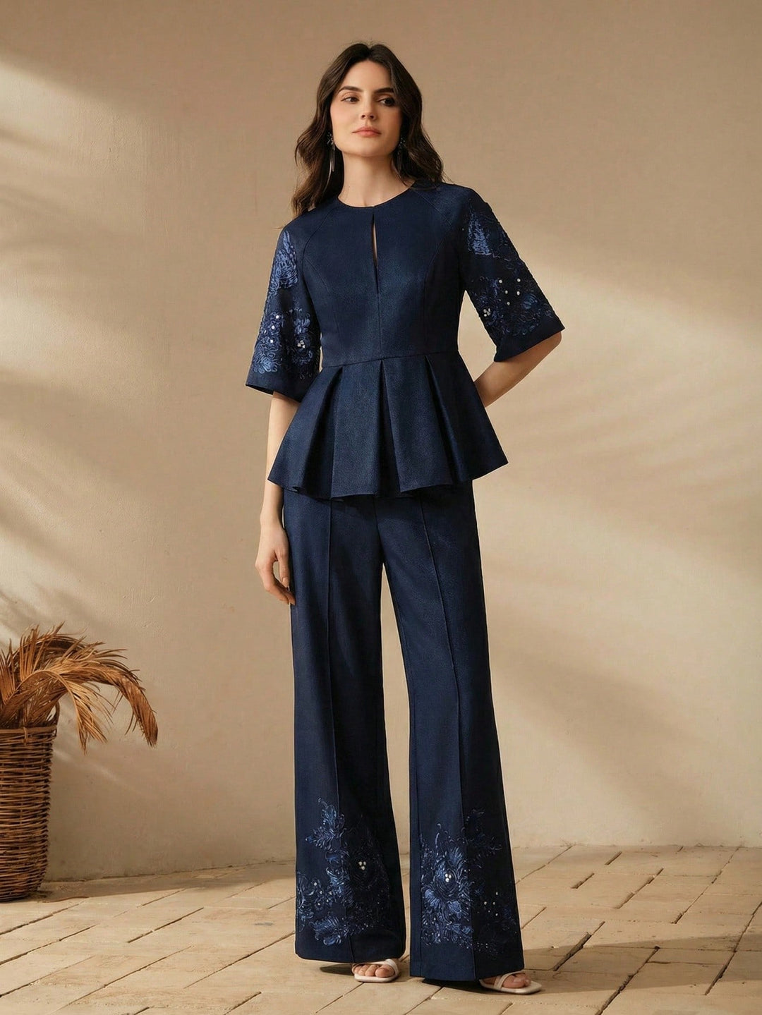 Pantaloni SHEIN, albastru
