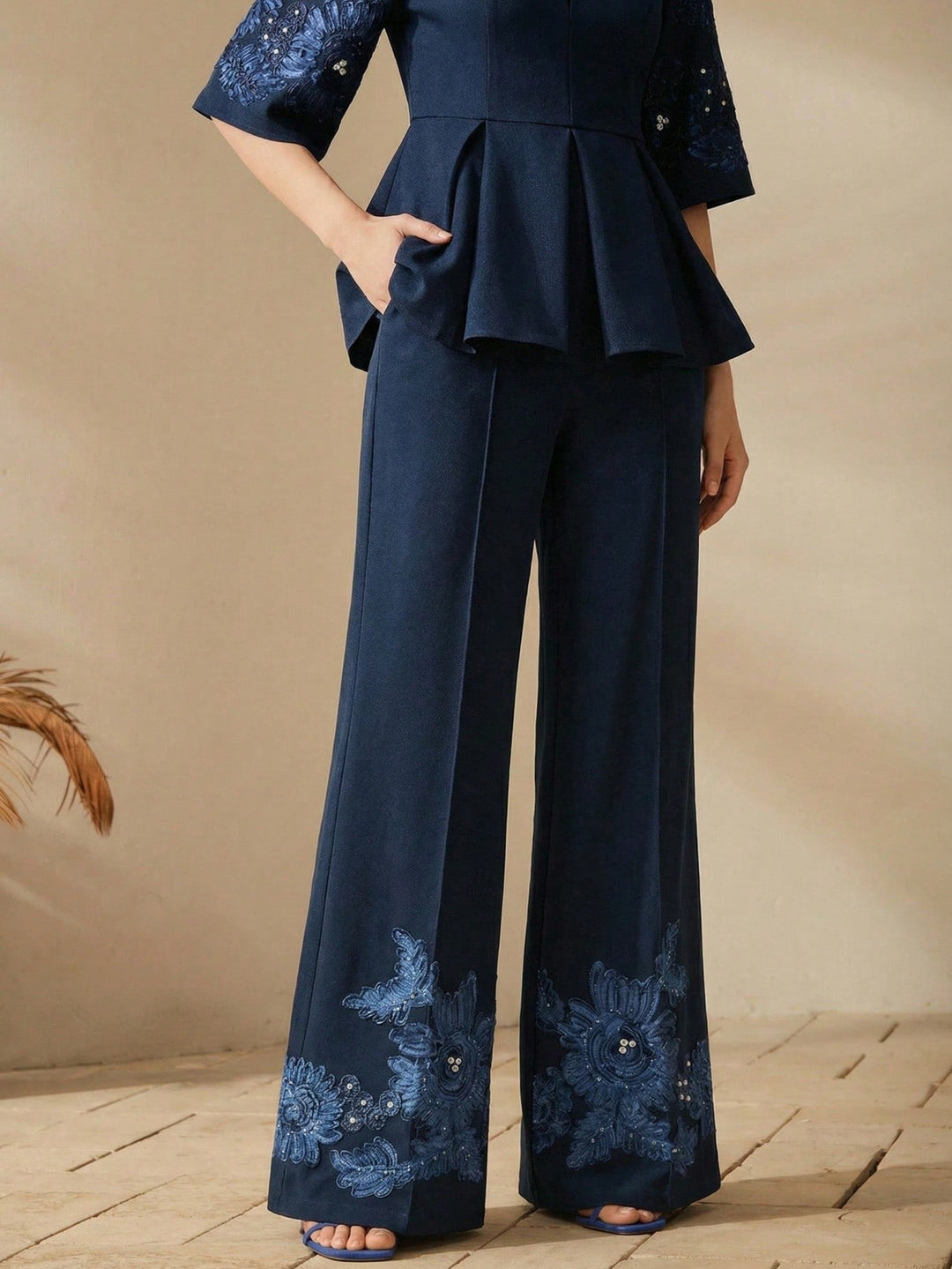 Pantaloni SHEIN, albastru