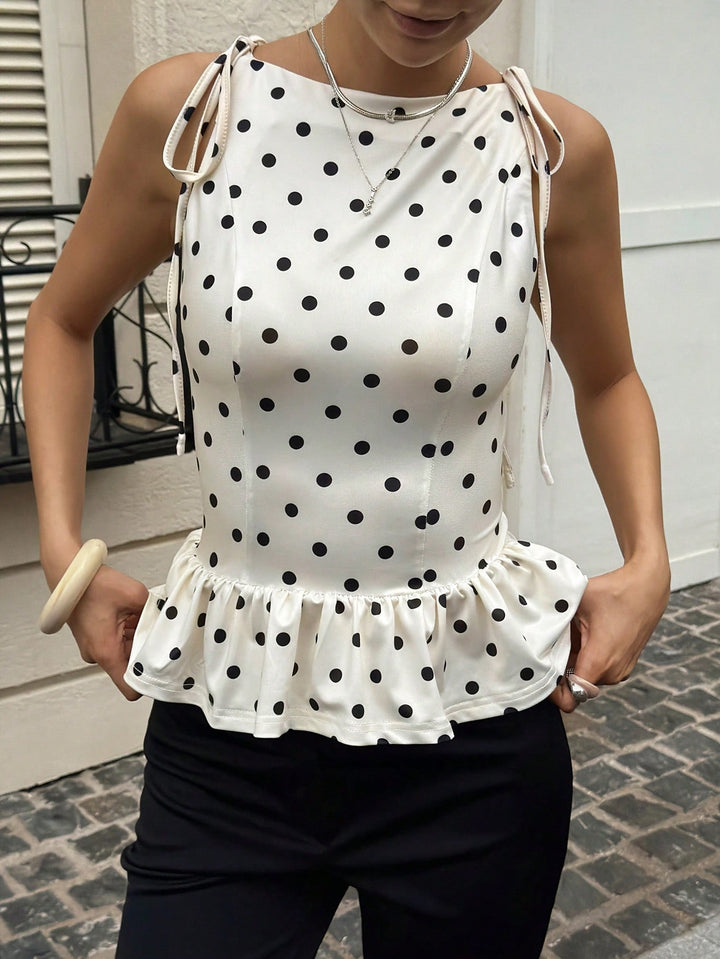 Bluza fără mâneci SHEIN, alb