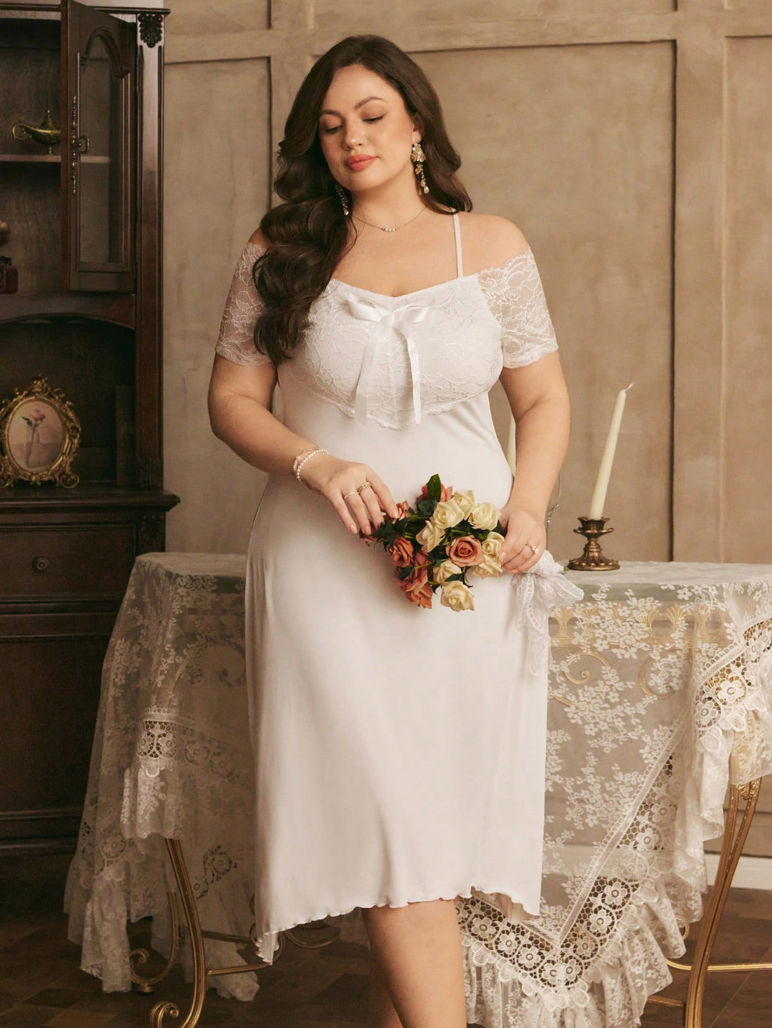 Rochie de noapte SHEIN, alb