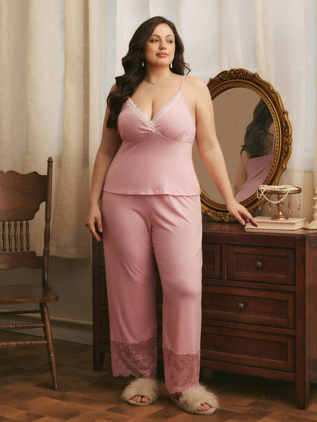 Set pijamale SHEIN, roz