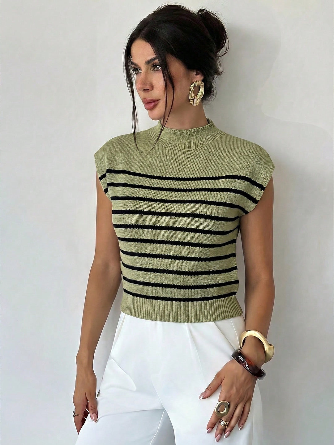 Maieu tricotat SHEIN, verde