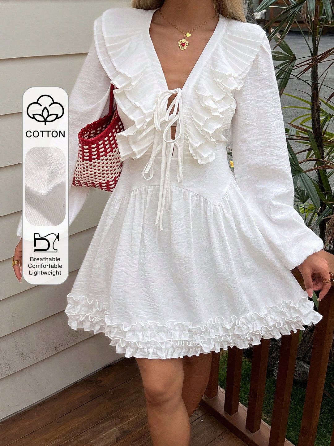 Rochie scurtă SHEIN, alb