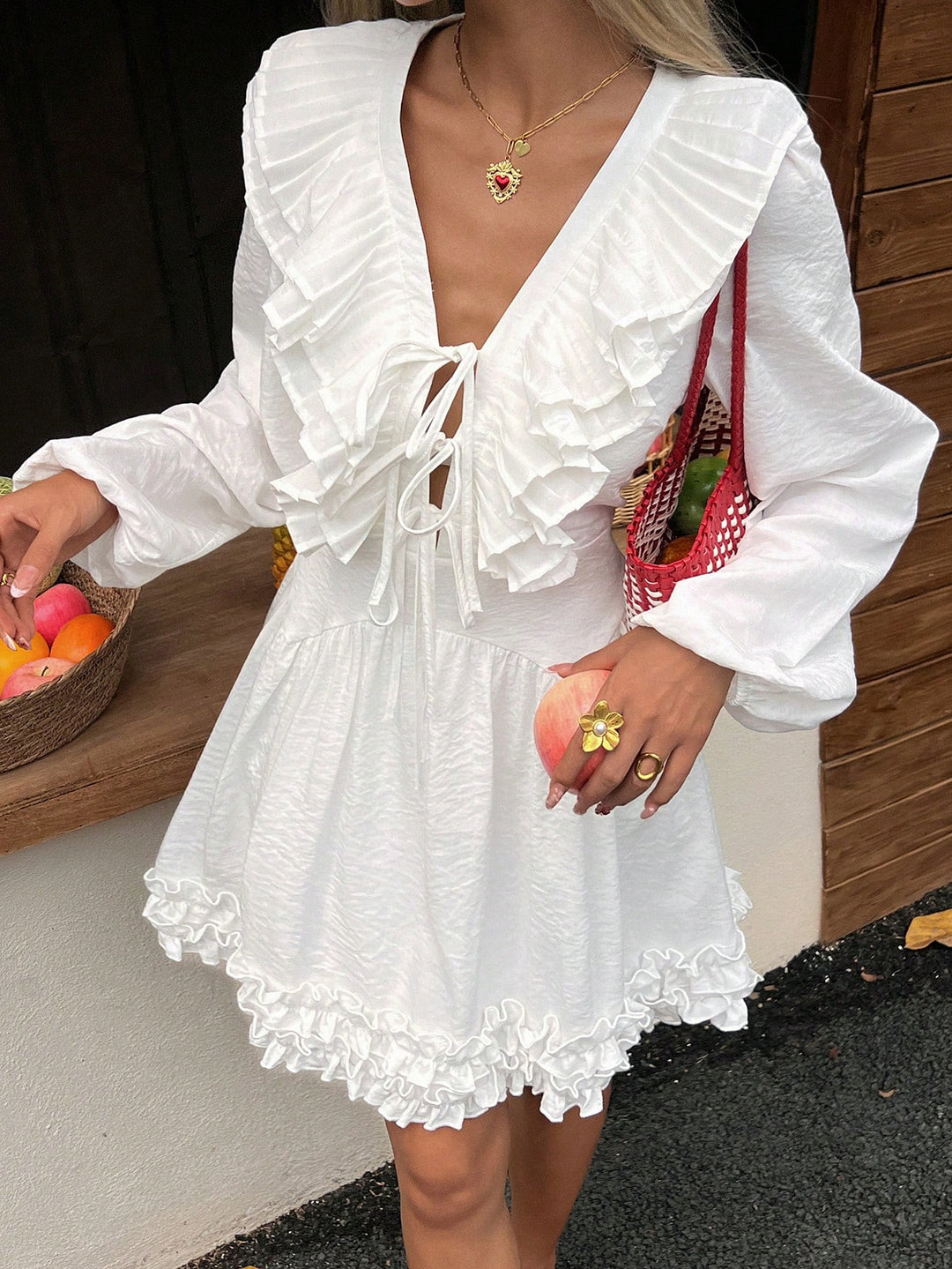 Rochie scurtă SHEIN, alb