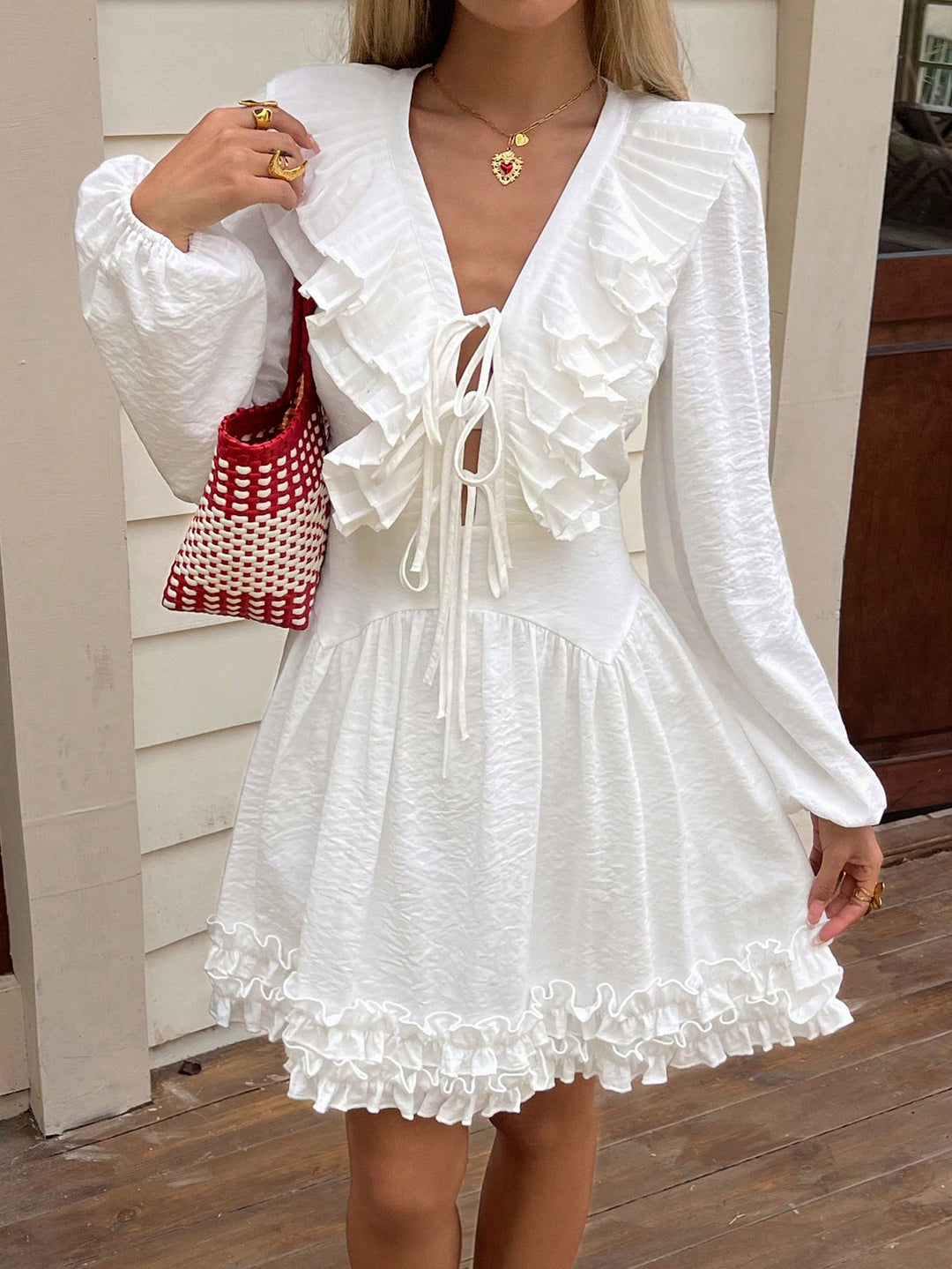 Rochie scurtă SHEIN, alb