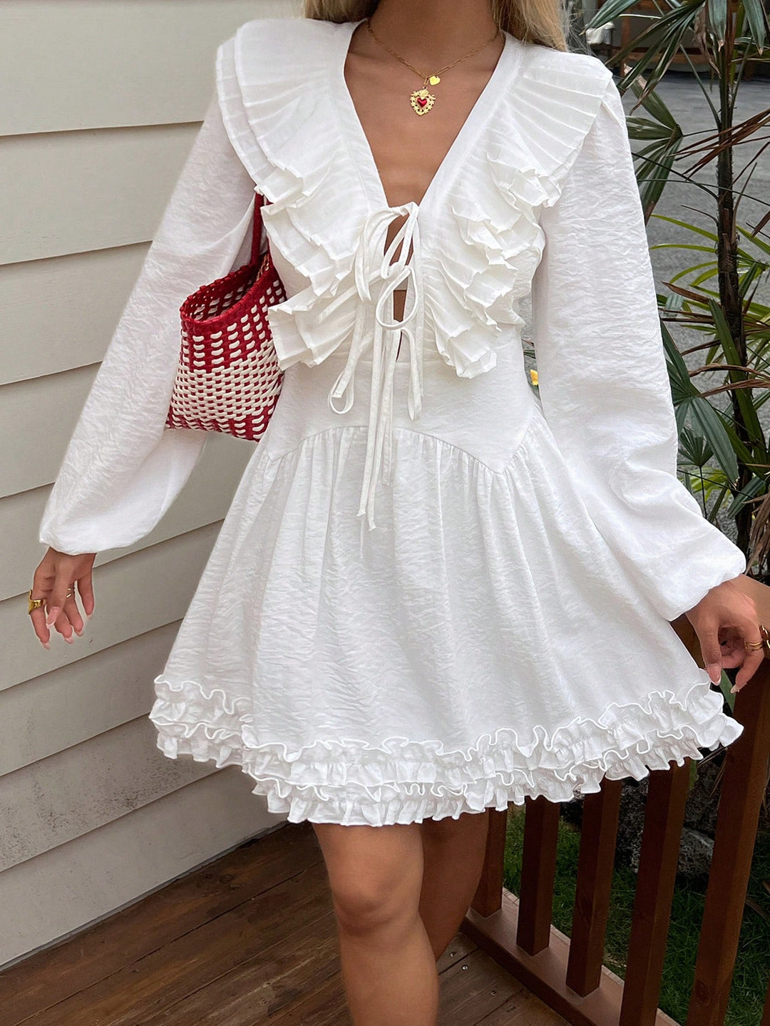 Rochie scurtă SHEIN, alb