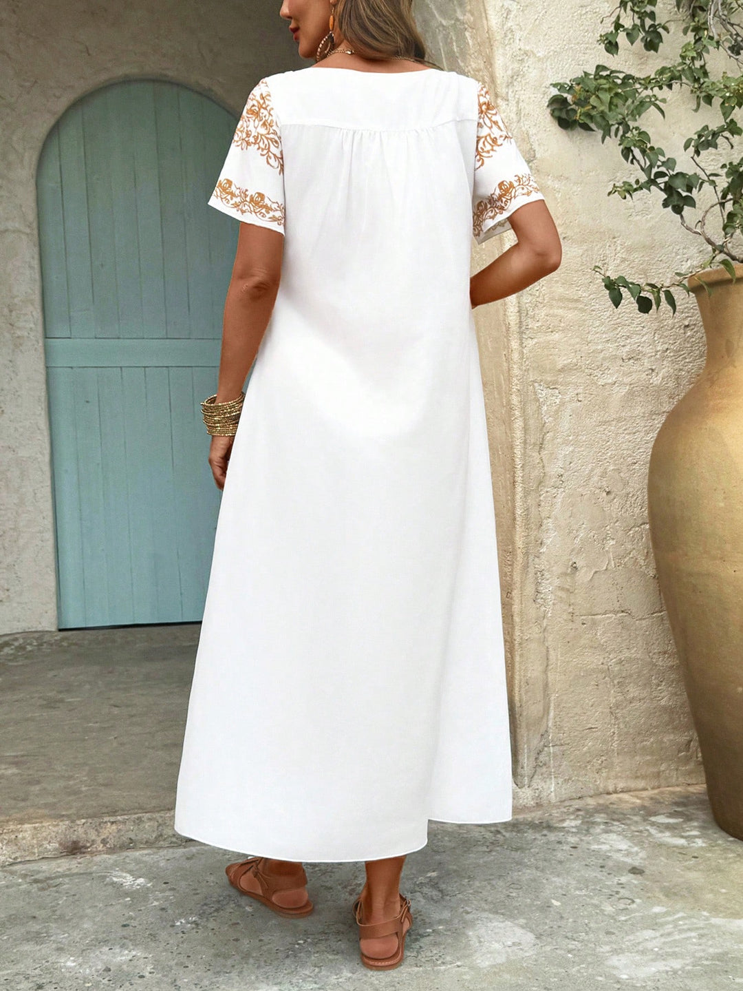 Rochie maxi SHEIN, alb