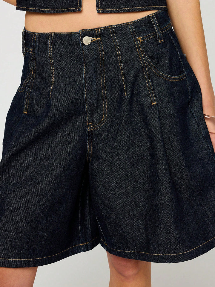 Pantaloni scurți SHEIN, negru