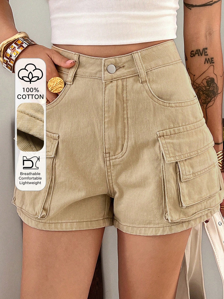 Pantaloni scurți SHEIN, kaki