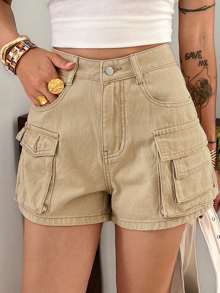 Pantaloni scurți SHEIN, kaki