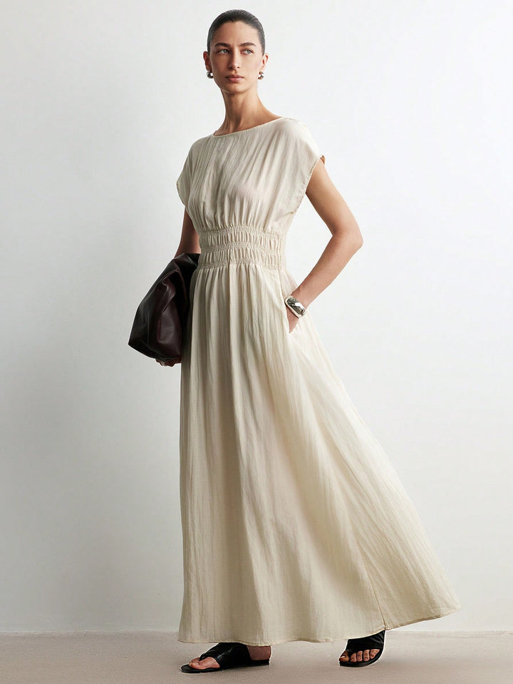 Rochie maxi SHEIN, bej