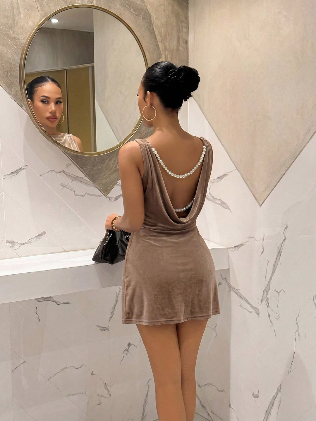 Rochie mini SHEIN, maro