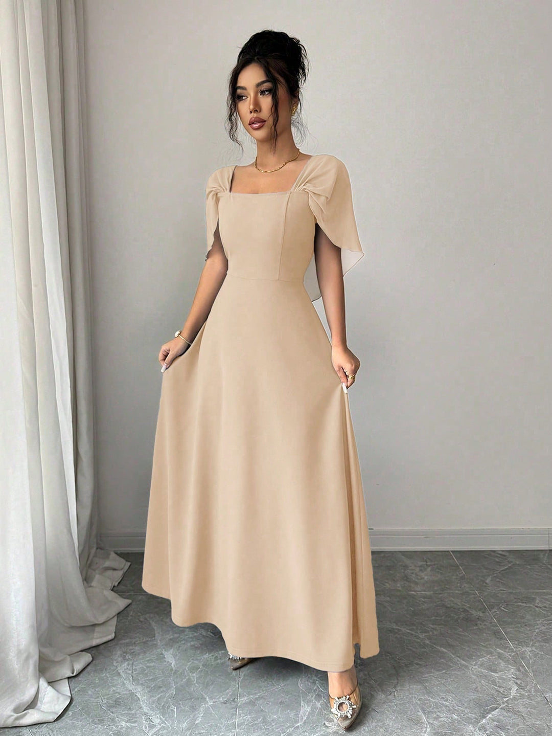 Rochie maxi SHEIN, portocaliu