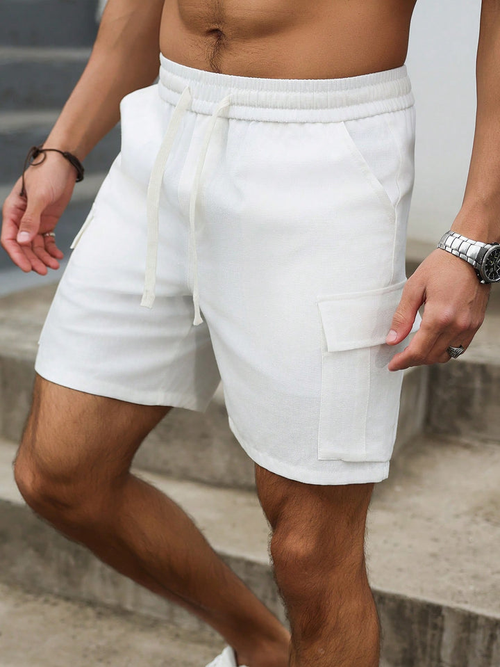 Pantaloni scurți SHEIN, alb