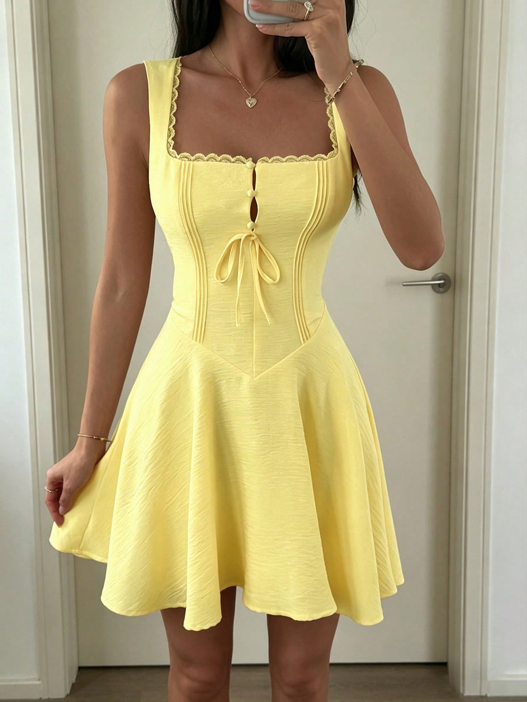 Rochie scurtă SHEIN, galben