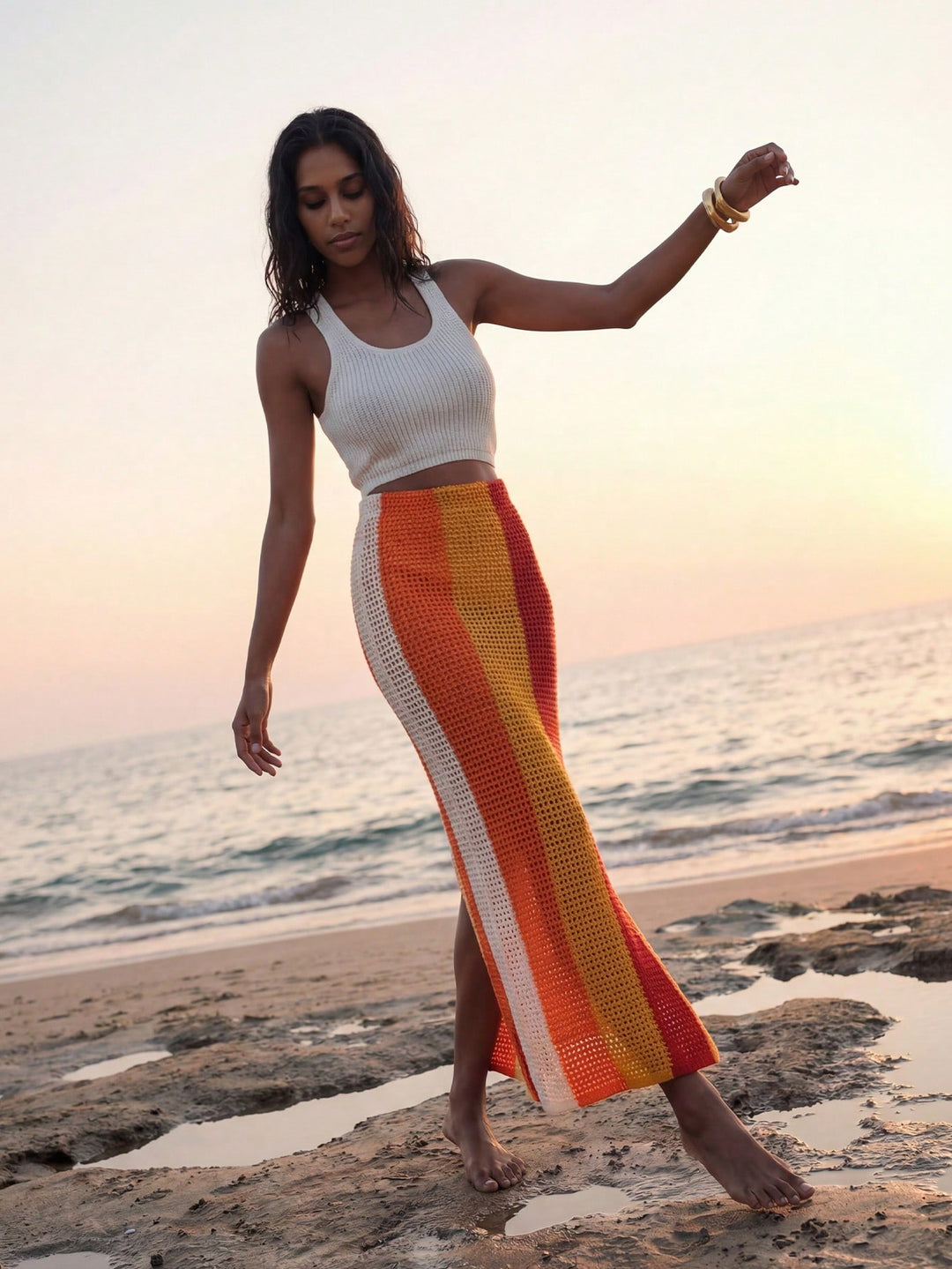 Rochie maxi SHEIN, mix culori
