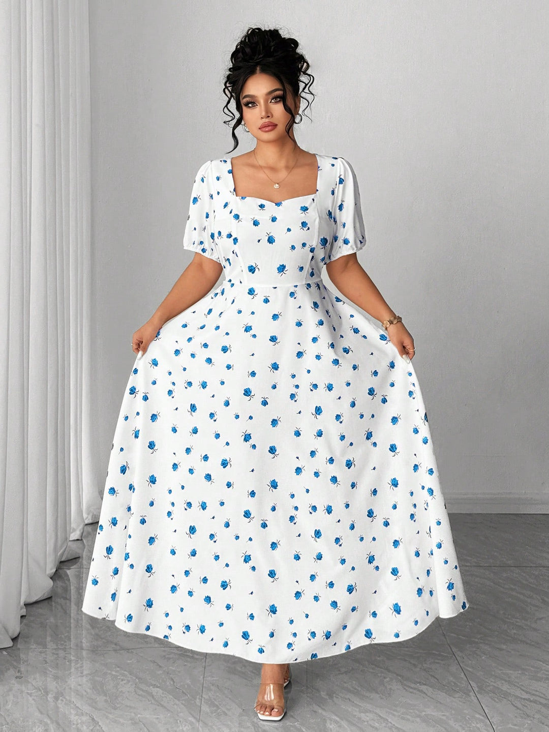 Rochie maxi SHEIN, alb