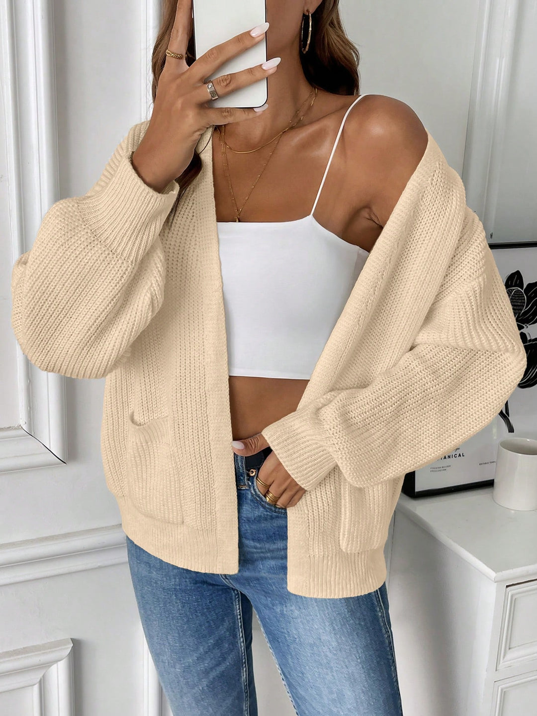 Cardigan SHEIN, bej