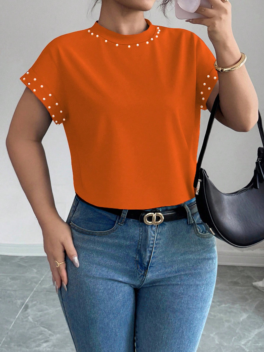 Tricou SHEIN, portocaliu