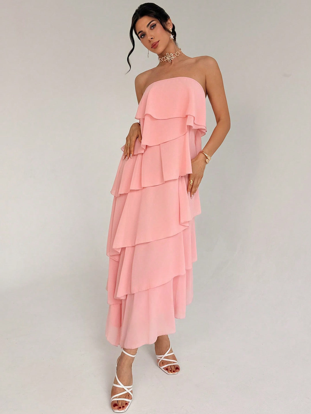 Rochie maxi SHEIN, roz