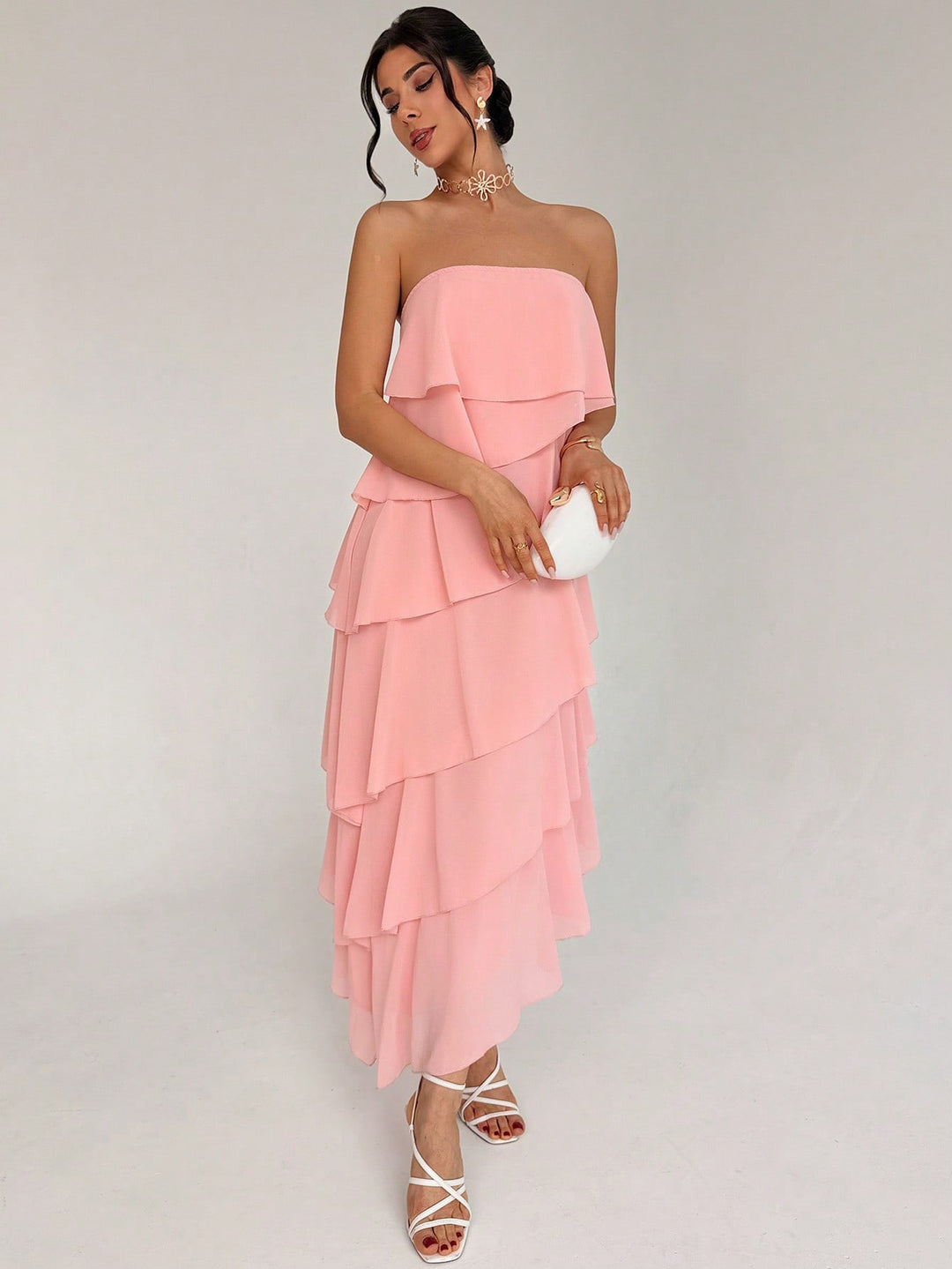 Rochie maxi SHEIN, roz