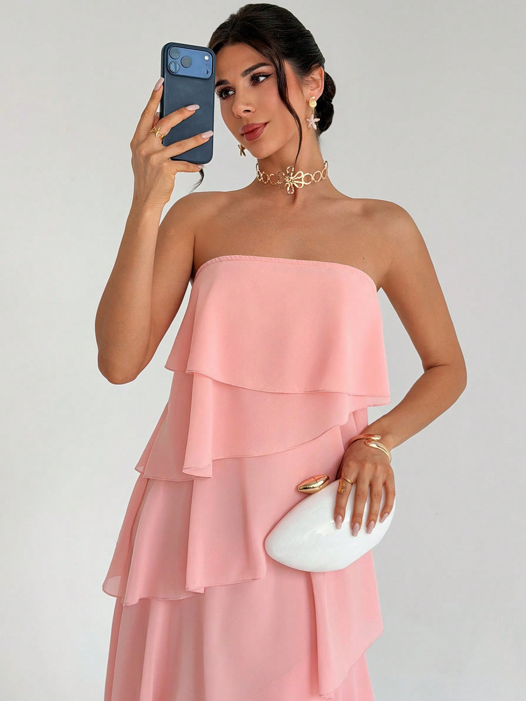 Rochie maxi SHEIN, roz