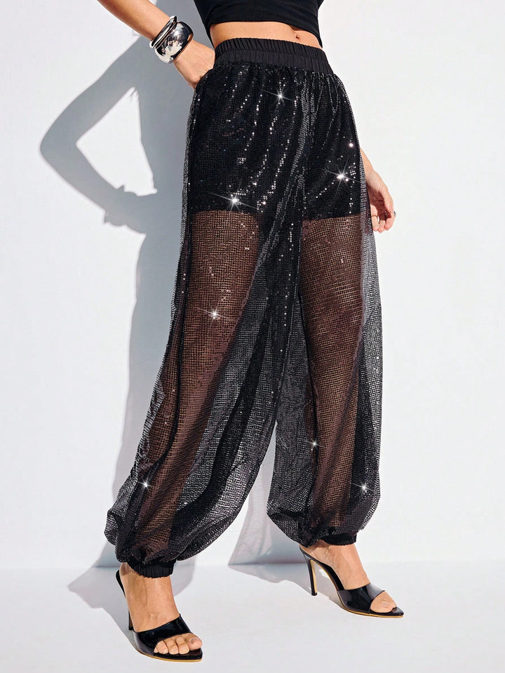 Pantaloni SHEIN, negru
