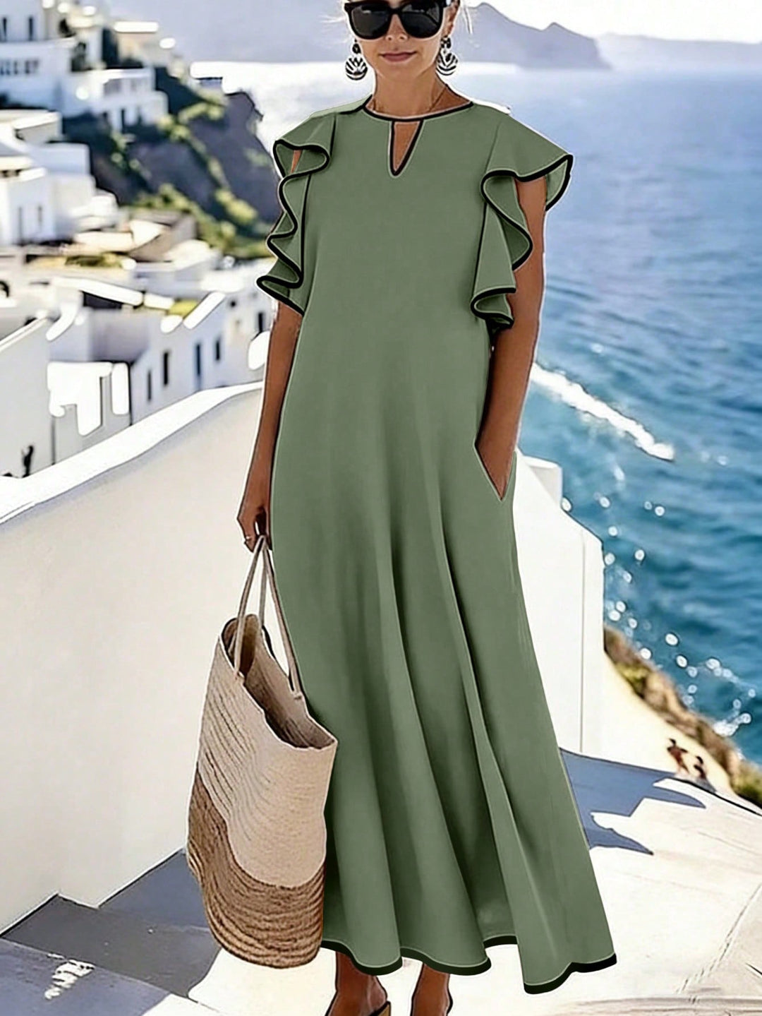 Rochie scurtă SHEIN, verde