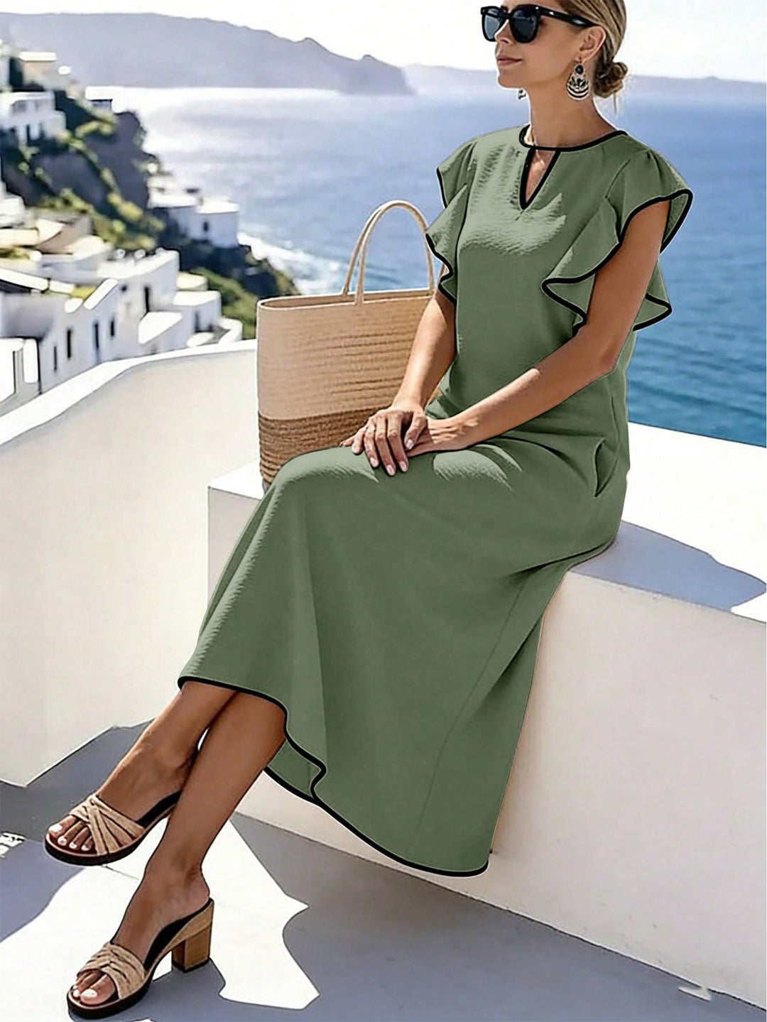 Rochie scurtă SHEIN, verde