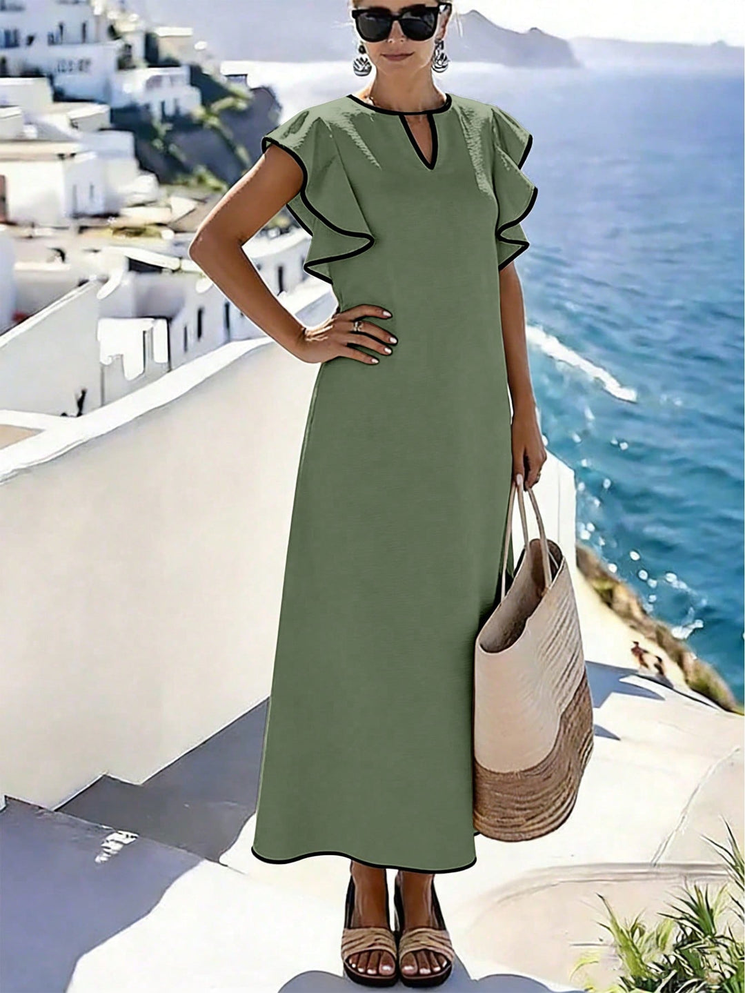 Rochie scurtă SHEIN, verde