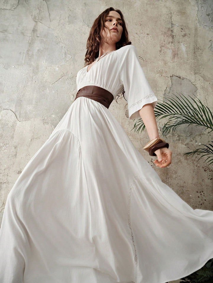 Rochie maxi SHEIN, alb