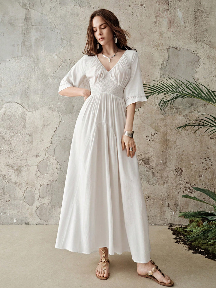 Rochie maxi SHEIN, alb