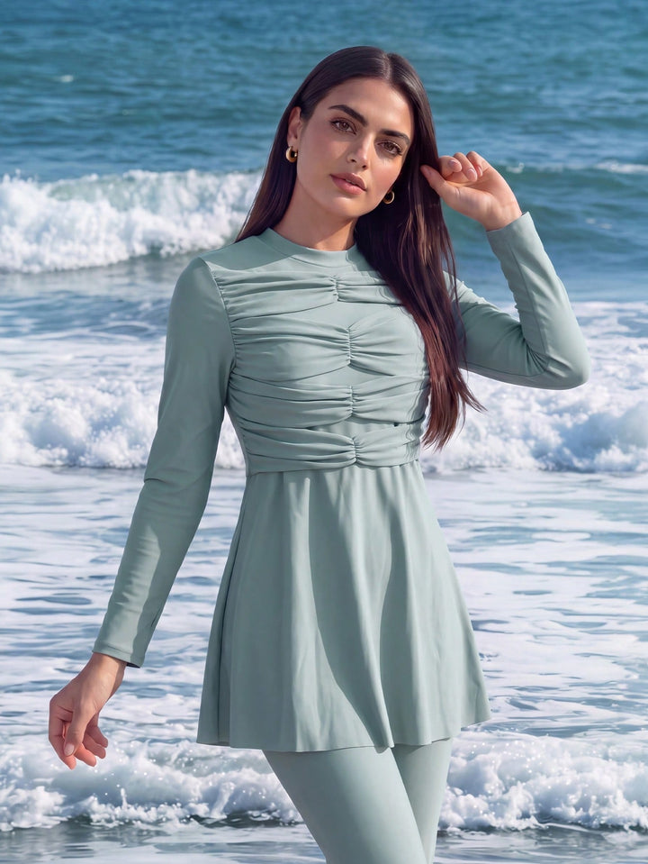 Costum de baie SHEIN, verde