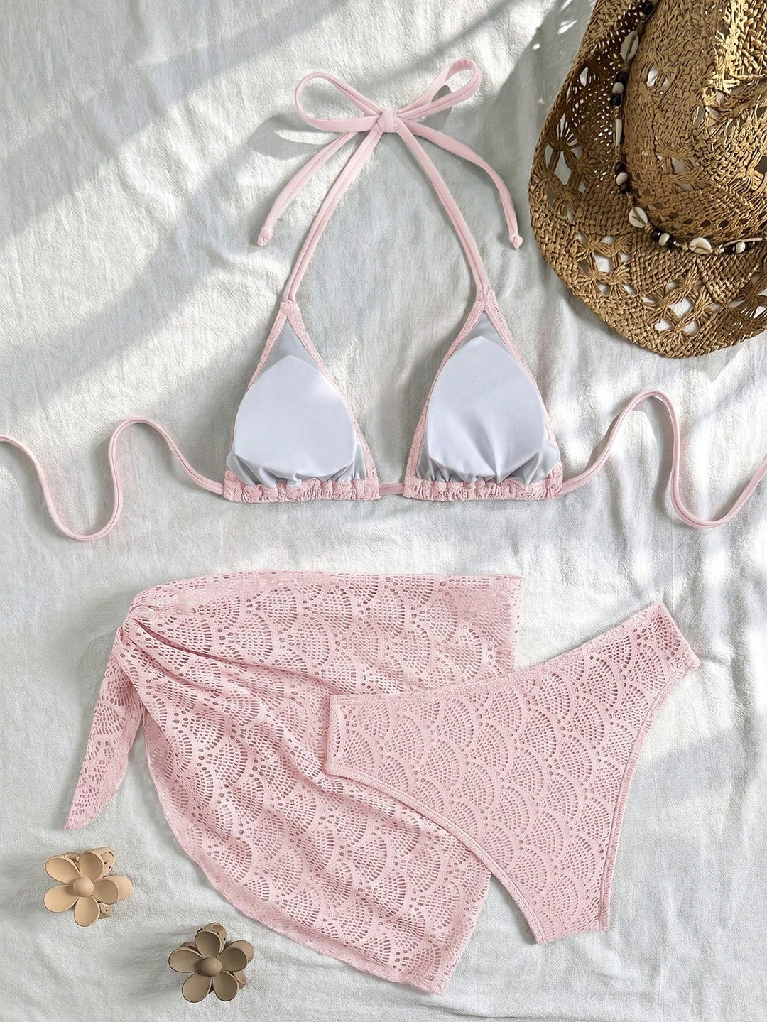 Set bikini SHEIN, roz