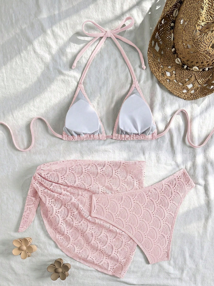 Set bikini SHEIN, roz