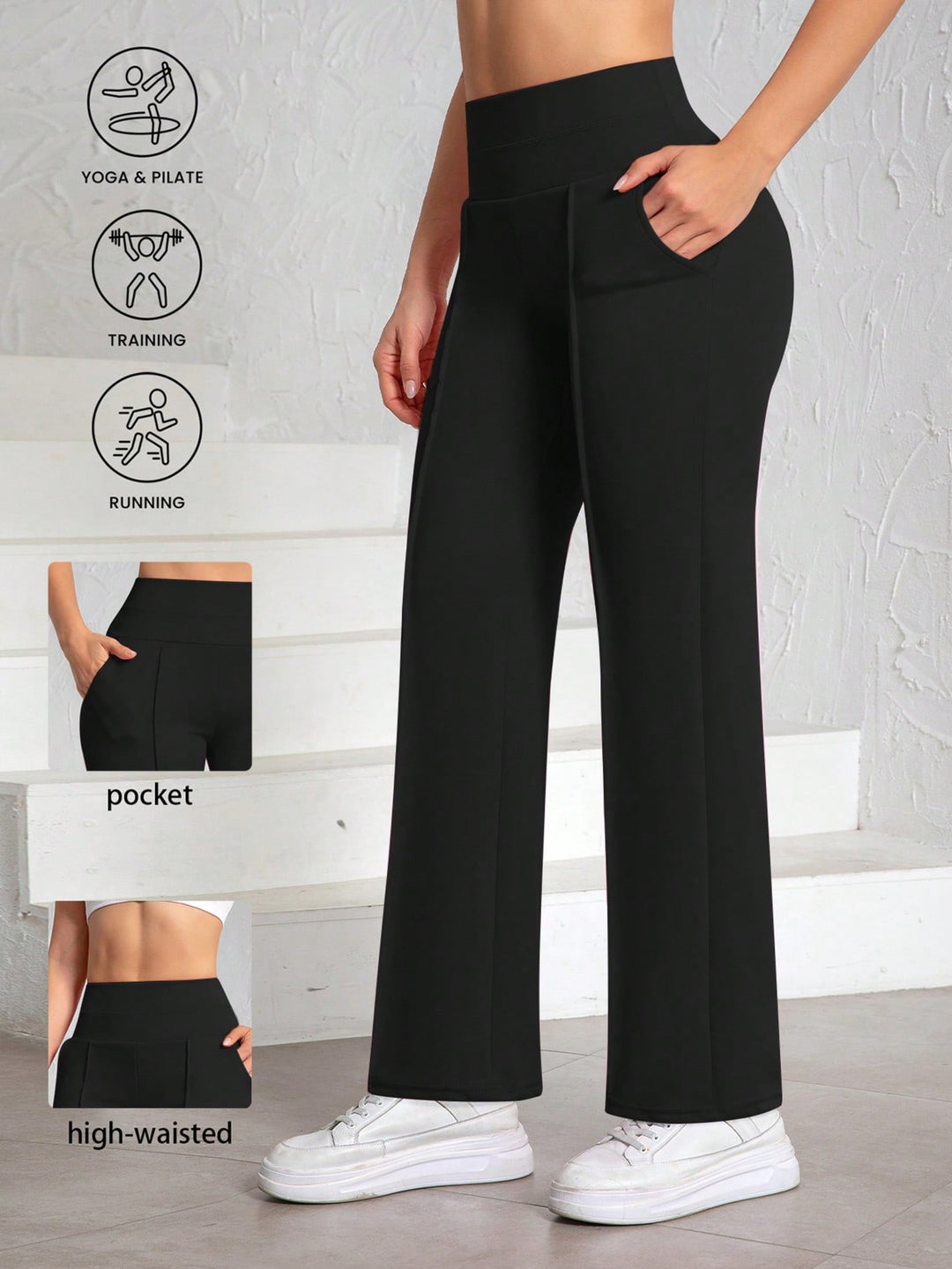Pantaloni SHEIN, negru