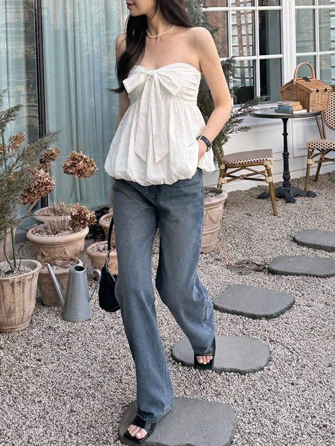 Top SHEIN, alb